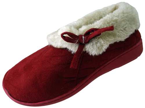 Womens Ladies Washable Faux Full Fur Lined Ankle Warm Slippers Booties ...